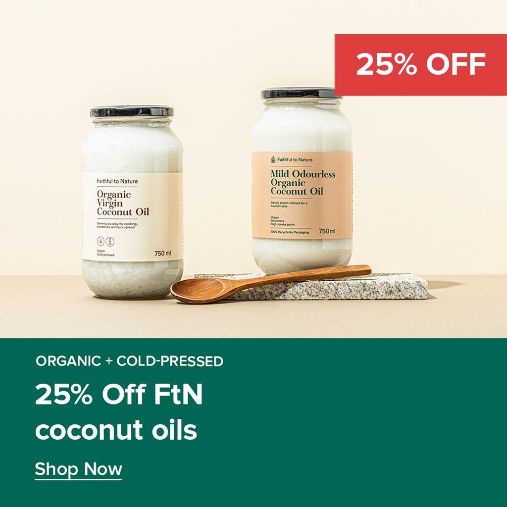 Save 25% on FtN Coconut Oil.